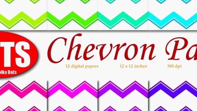Chevron RAINBOW PARTY Rainbow digital paper scrapbook DIY