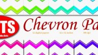 Chevron RAINBOW PARTY Rainbow digital paper scrapbook DIY
