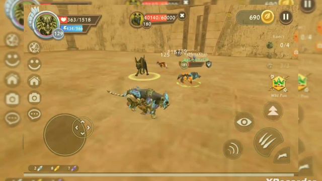 решила что буду качать тигра до 200лвла день 1 WildCraft