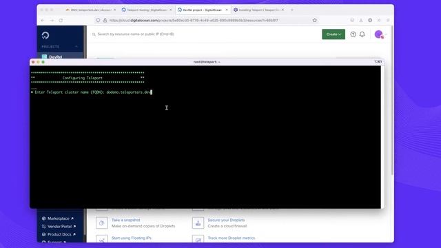 Getting started with Teleport DigitalOcean 1-Click Droplet