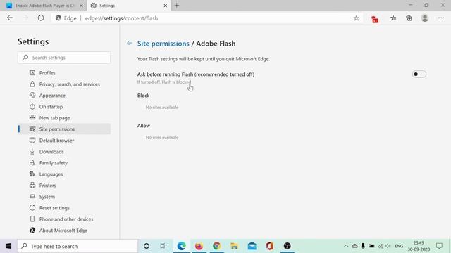 Enable & Disable Adobe Flash Player in Edge, Chrome, Firefox, Edge, Opera browsers