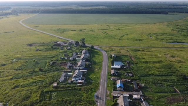 Деревня Шаньгина, Омутинский район, Тюменская область с высоты