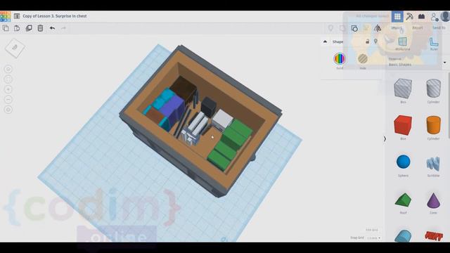 БОНУС#TINKERCAD 3D моделирование Урок 3.1 Распаковка сундука