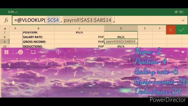 How to make payslip using Android - Microsoft Excel