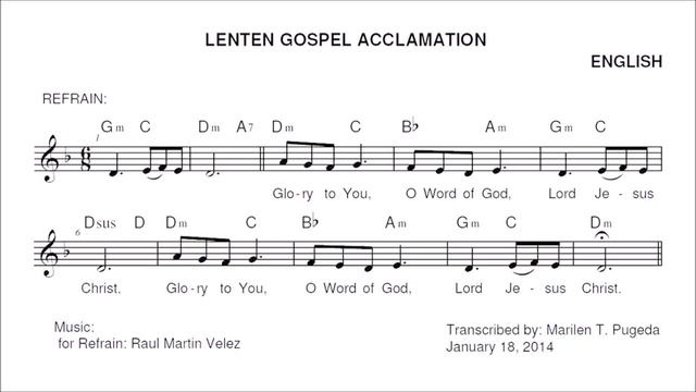 Gospel Acclamation - Holy Thursday, Evening Mass of the Lord's Supper (JN 13:34)