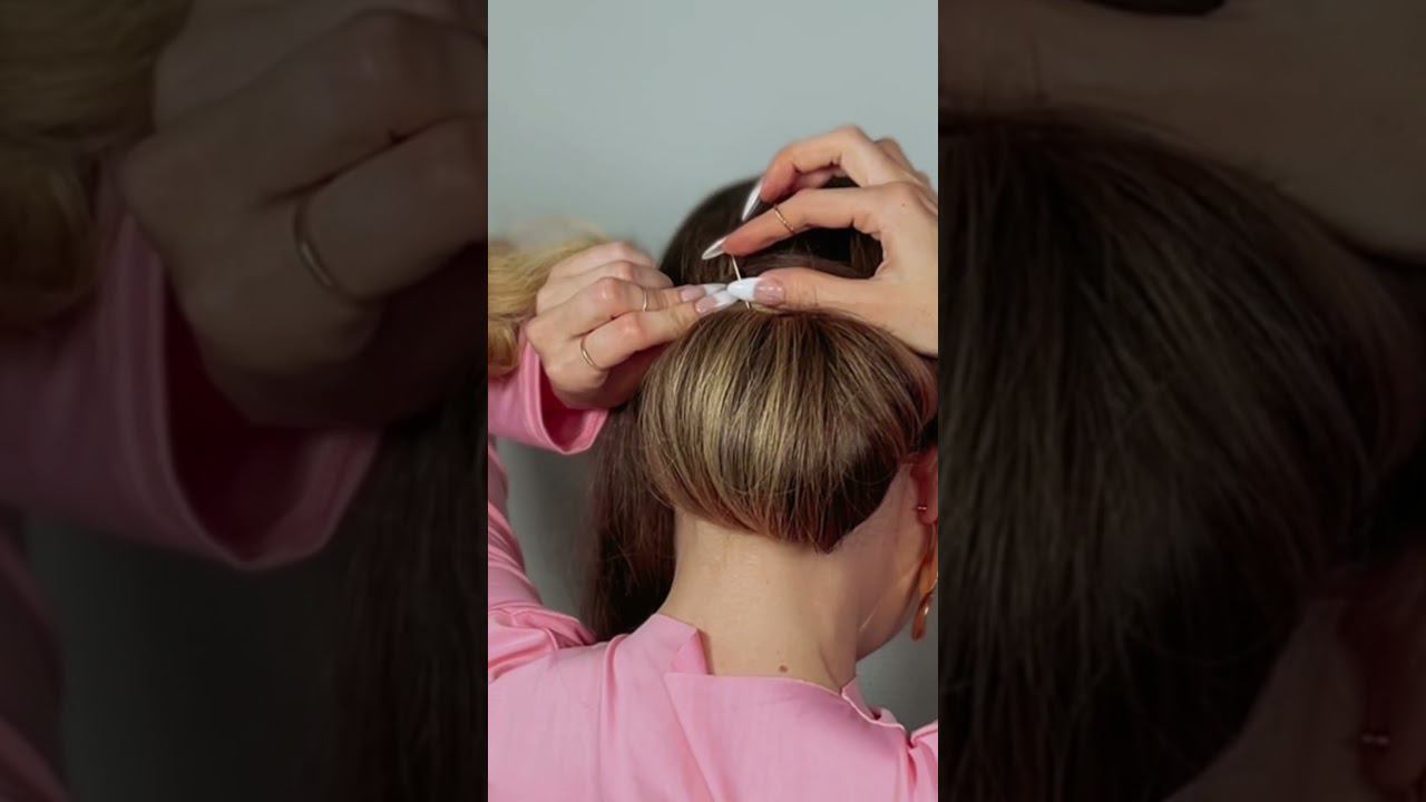 Красивый низкий пучок для офисной сирены  #прическавофис #пучок #стиль #officehairstyles #lowbun