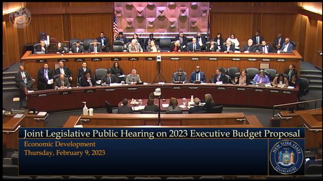 Economic Development - New York State Budget Public Hearing