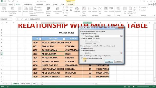 Advanced Pivot Table : Building Relationships in Excel || Merge data from multiple table.
