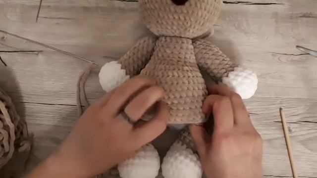 Как связать мишку часть 2 . Вязаная игрушка