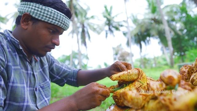 FULL CHICKEN ROAST  Whole Fried Chicken Recipe Cooking in village  Free Range Chicken Recipe