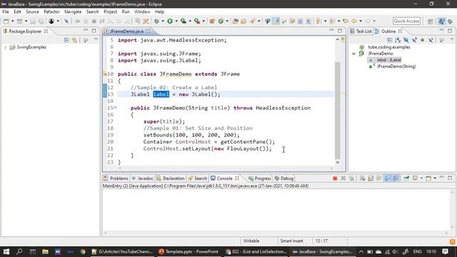 JList and ListSelectionListener | Java Swing Tutorial #22