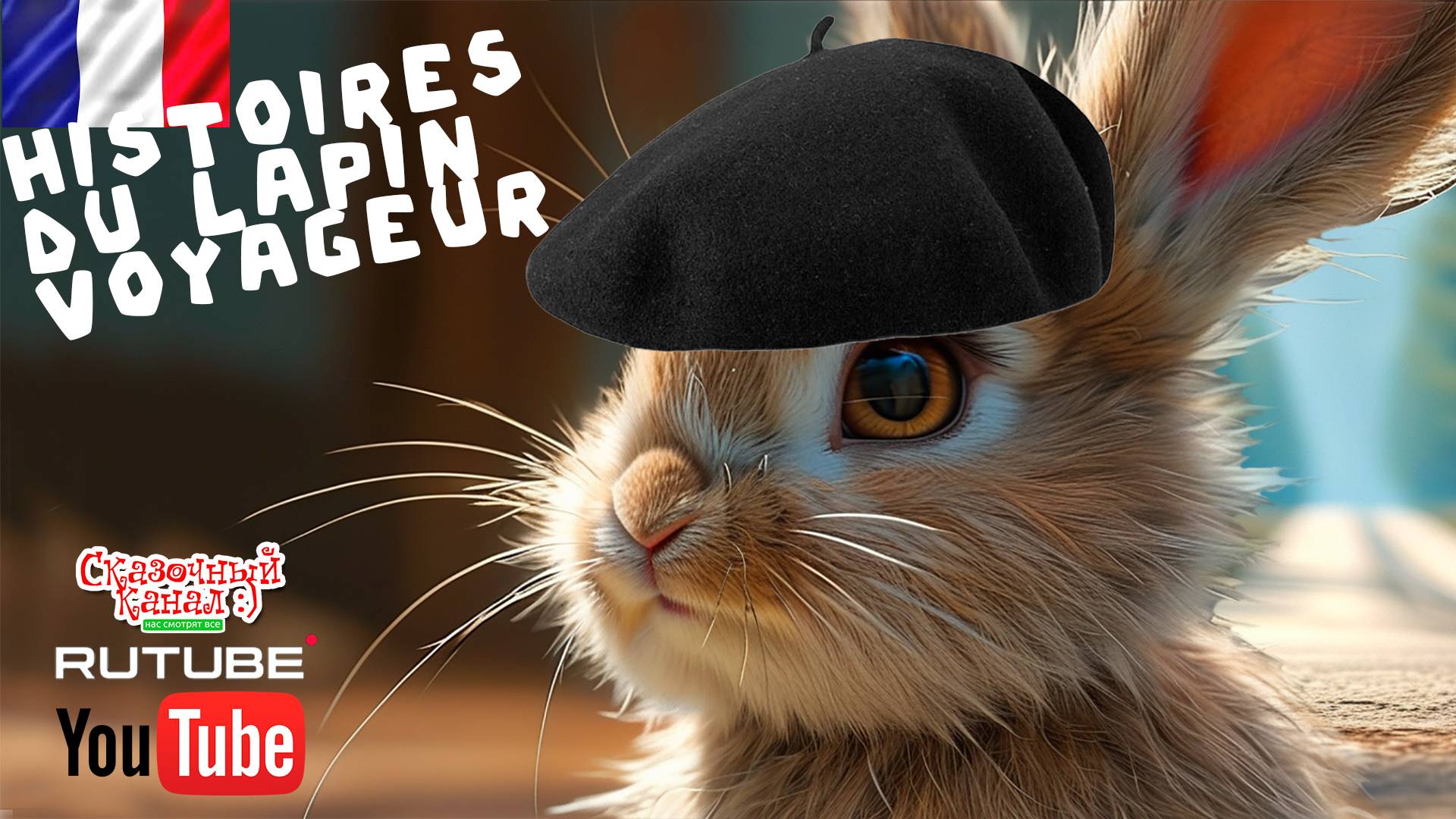 Histoires du lapin voyageur. Source magique. Зайчик путешественник. Волшебный источник. На француз.