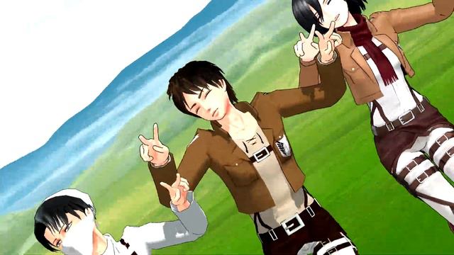 (進撃の巨人)【Uptown Funk! - Attack On Titan】MMD