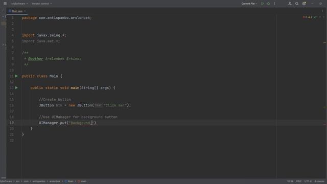 Как установить цвет фона кнопки j на Mac OS в Java #java