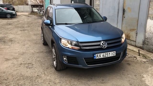 Установка ксеноновых фар с LED ДХО, установка ПТФ, задние желтые повороты VW Tiguan USA Америка