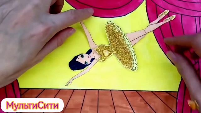 Рисуем красивые наряды персонажей сказки.
