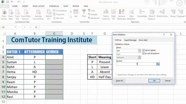 3 Method to Create a Drop Down List in Excel HINDI│एक्सल में ड्राप डाउन लिस्ट बनाने के 3 तरीके