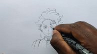 How to draw Tanjiro Kamado | Anime drawing step by step