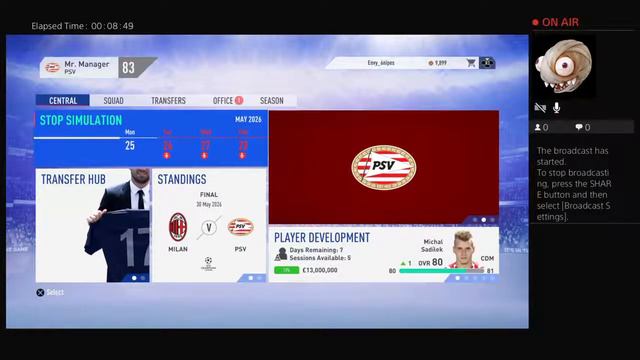 FIFA 19 PSV CAREER MODE