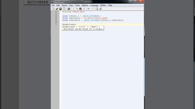 Autoit Tutorial - Open Excel and run a Macro