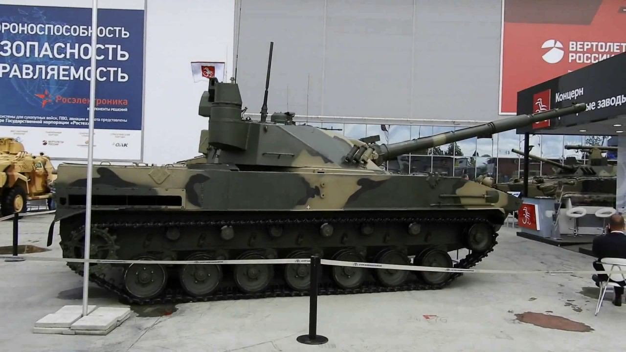 Самоходная противотанковая пушка / лёгкий танк 2С25М "Спрут-СДМ1" и бронетранспортер БТ-3Ф.