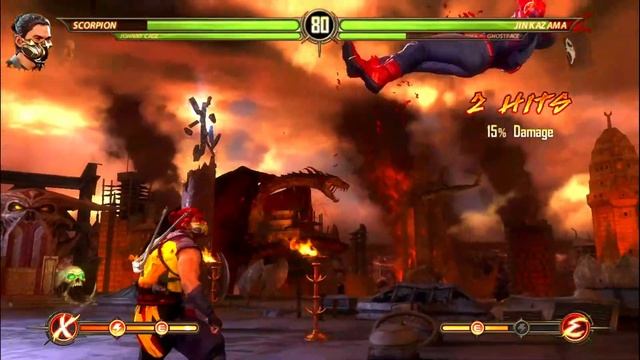 Mortal Kombat 9 - SCORPION & VAN DAMME MK1 MOD - NEW Medium Tag Ladder Gameplay