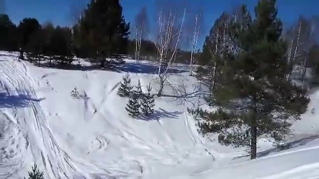SNOWMOTO Овраг зима прыжки
