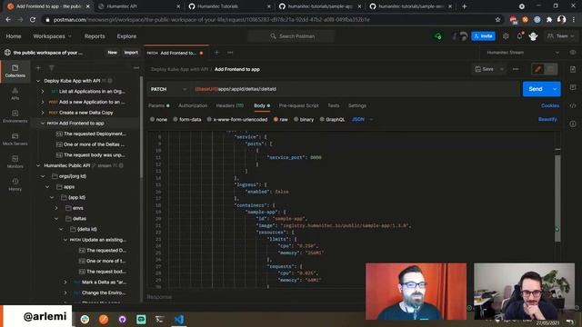 Deploying a web application on Kubernetes using APIs