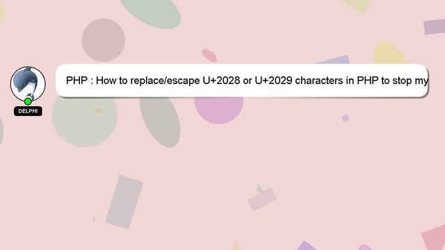 PHP : How to replace/escape U+2028 or U+2029 characters in PHP to stop my JSONP API breaking