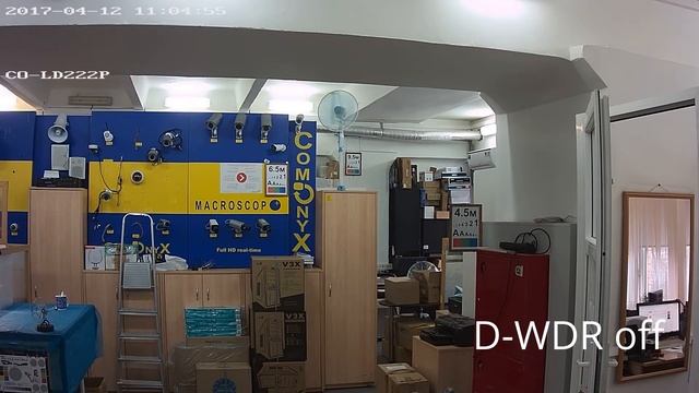 Купольная IP-камера CO-LD222P. Режим D-WDR.