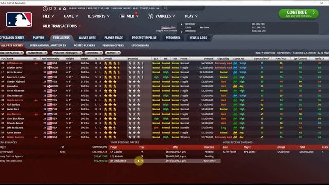 Out of the Park Baseball 22 - Rebuilding the Yankees - 2031-32 Offseason (Ep 26)