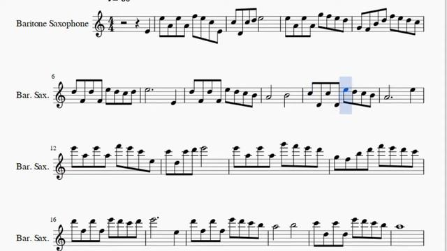 Baritone Sax Sheet Music: How to play Schindler's List by John Williams