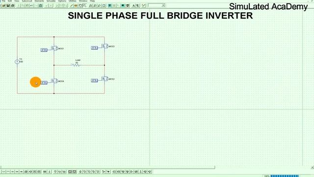 SINGLE PHASE FULL BRIDGE INVERTER in PSIM - Simulation of THE SQUARE-WAVE INVERTER in PSIM