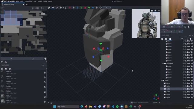 3D Modeling & Pixel Art A Robot Part 1.  | Blockbench