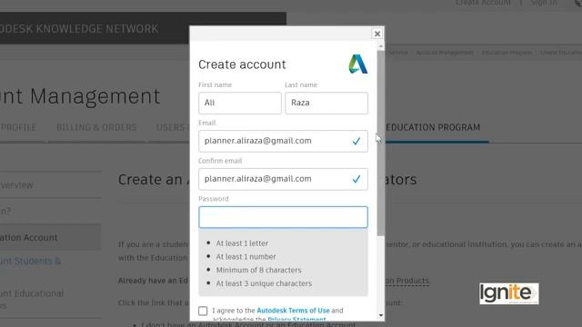 AutoCAD Lec #002 || Creating An Account For AutoDesk Products