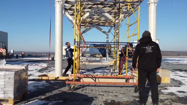 Этапы монтажа навеса в новом стиле