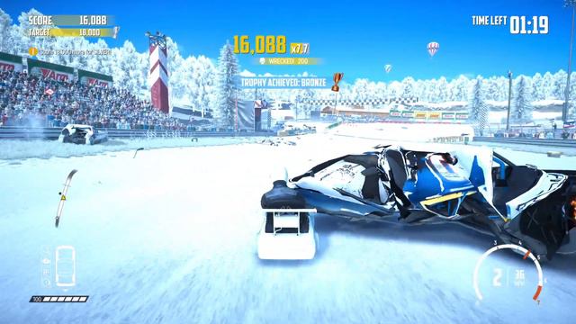 Wreckfest: Season Challenge, Snowball Run. Gold Trophy Run.