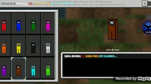 Among us Skin pack in minecraft download in the description