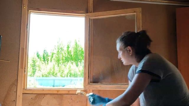 Крашу окна ТЕРРАСНЫМ МАСЛОМ. Что получилось? Наша дача