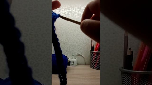 Вяжу шарф крючком - второй ряд