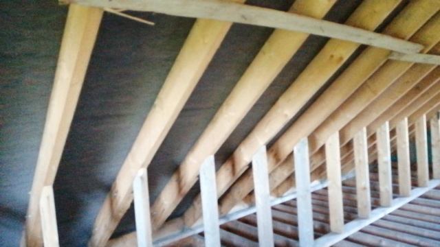 Каркасный дом перед утеплением. Мансардный этаж.