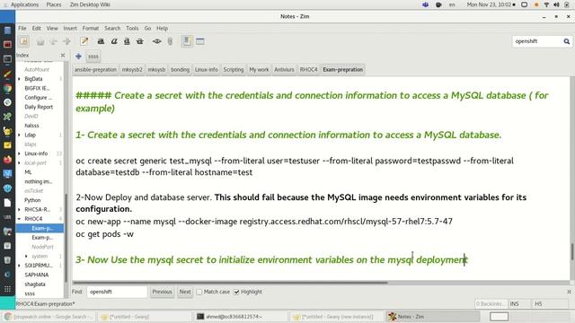 Openshift-Managing Sensitive Information With Secrets from CLI
