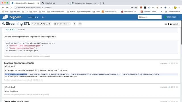 Flink Development Platform: Apache Zeppelin - Part 13  UDF flink udf jars