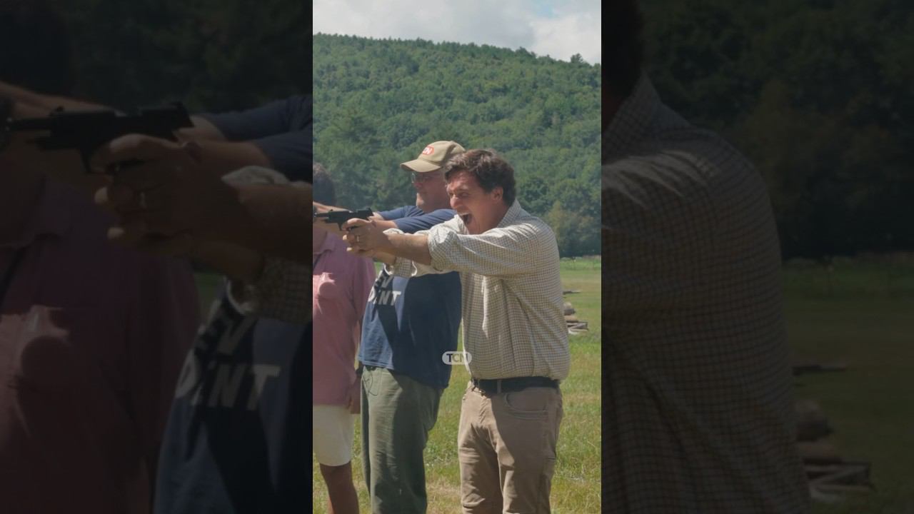 Tucker Carlson Shoots Cybertruck