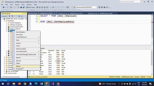 SQL SERVER||Export table data in CSV file using Stored Procedure