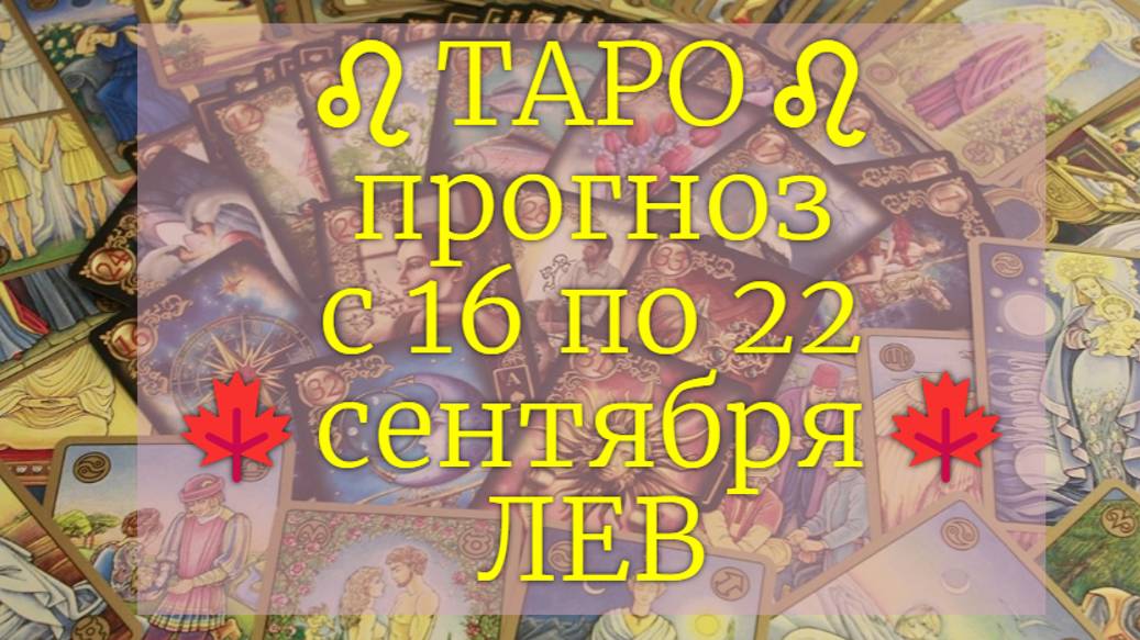 ТАРО-прогноз с 16 по 22 сентября 2024 ♌︎ ЛЕВ