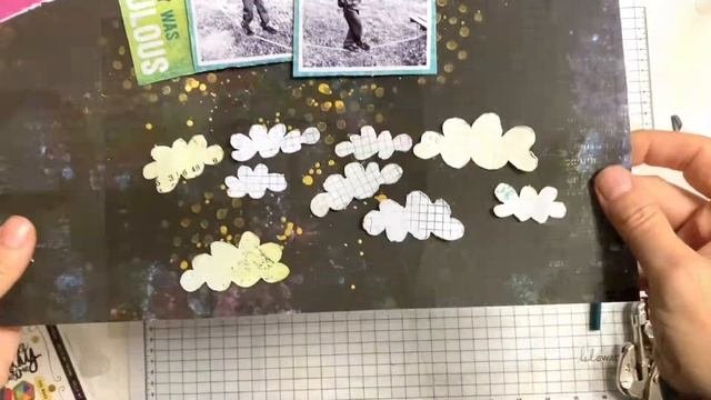 Rainbow & Black Background | Rebecca Moore’s 1500 Celebratory Hop | Scrapbooking Process Video #25