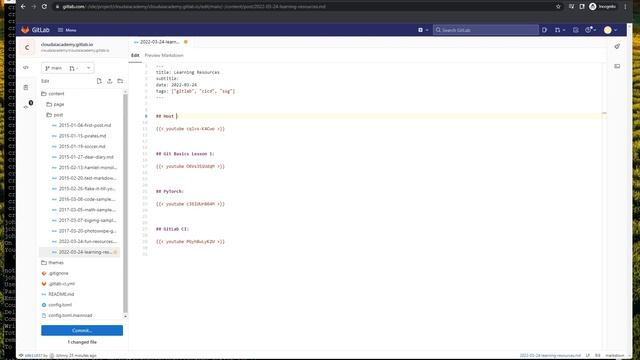 GitLab CI Automatic Deployment After Hugo Post Changes