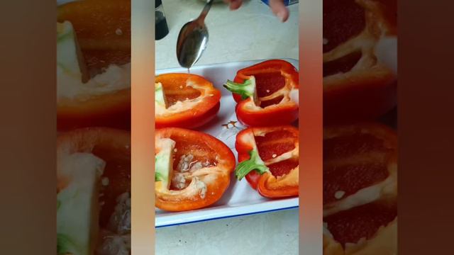 Болгарский перец запеченный с брыгзой
