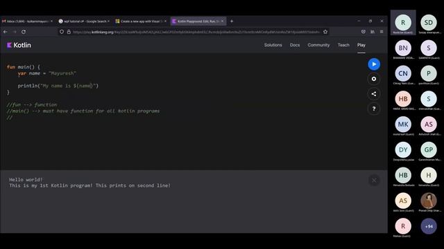 Android Study Jam Session 1: Introduction to Kotlin  12 December - 2021